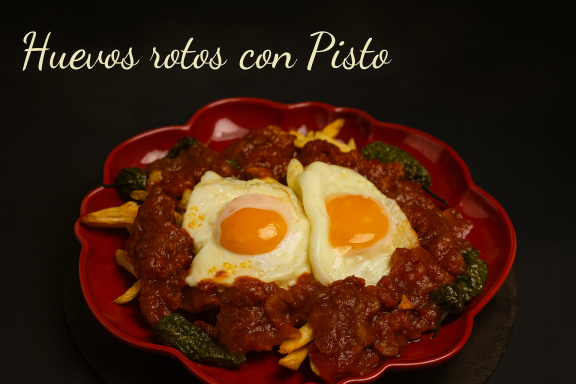 Broken Eggs with Manchego-style ratatouille 